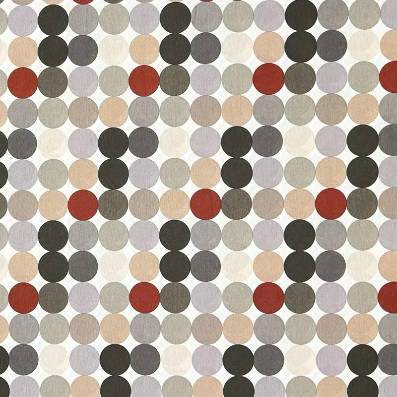 Jacquard Tischdecke aus beschichteter Baumwolle mit Fleckenschutz HOPPER BLANCO Punkte eckig rund oval