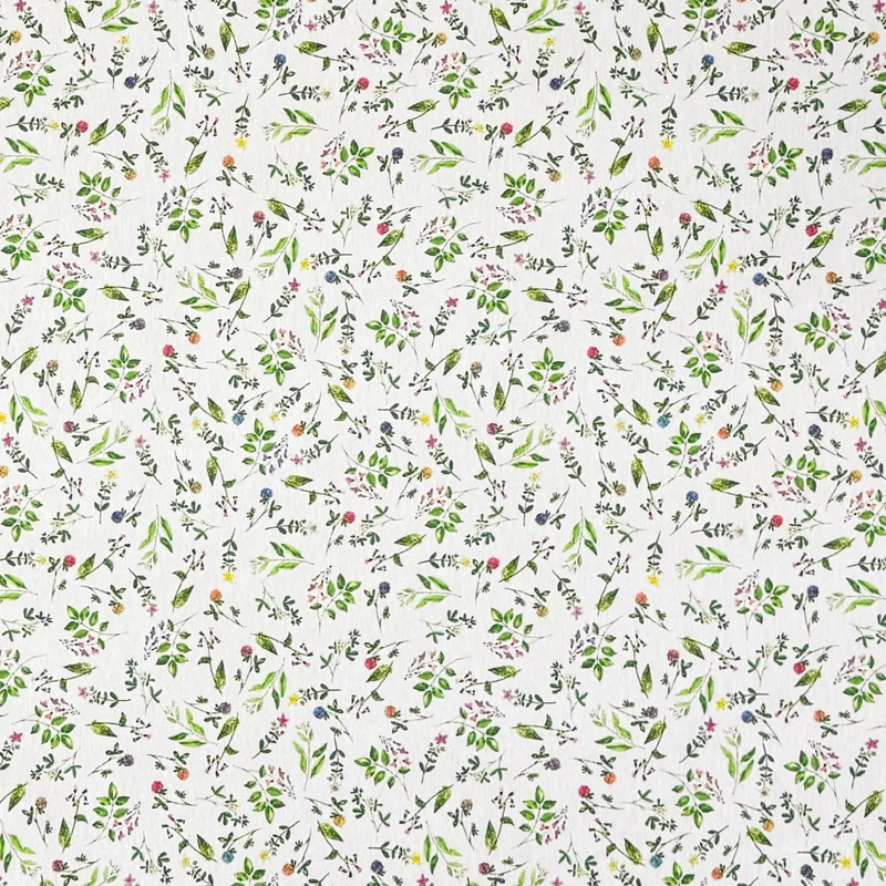 Jacquard Tischdecke aus beschichteter Baumwolle mit Fleckenschutz DG137 Blumenwiese Blüten eckig rund oval