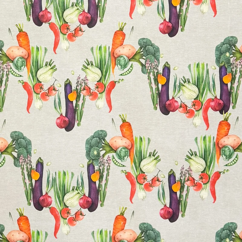Jacquard Tischdecke aus beschichteter Baumwolle mit Fleckenschutz DG140 Gemüse Küchenmotiv eckig rund oval