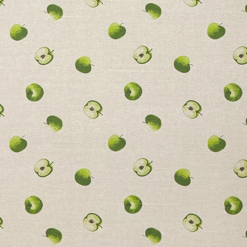 Jacquard Tischdecke aus beschichteter Baumwolle mit Fleckenschutz MANZANA Äpfel eckig rund oval