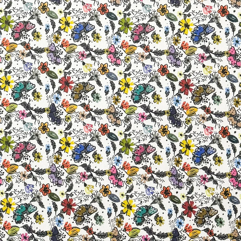 Jacquard Tischdecke aus beschichteter Baumwolle mit Fleckenschutz DG141 Blumenwiese Schmetterling eckig rund oval