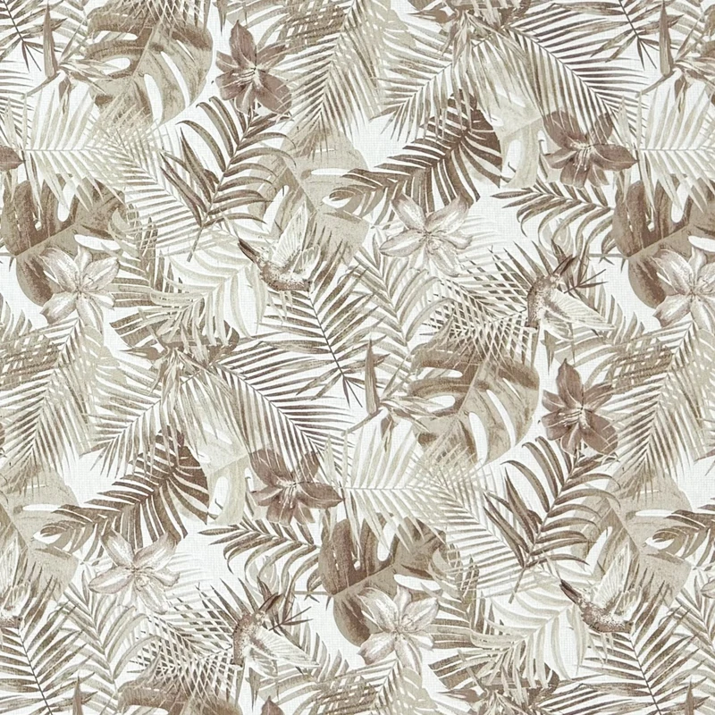 Jacquard Tischdecke aus beschichteter Baumwolle mit Fleckenschutz MELENCO Dschungel Monstera eckig rund oval