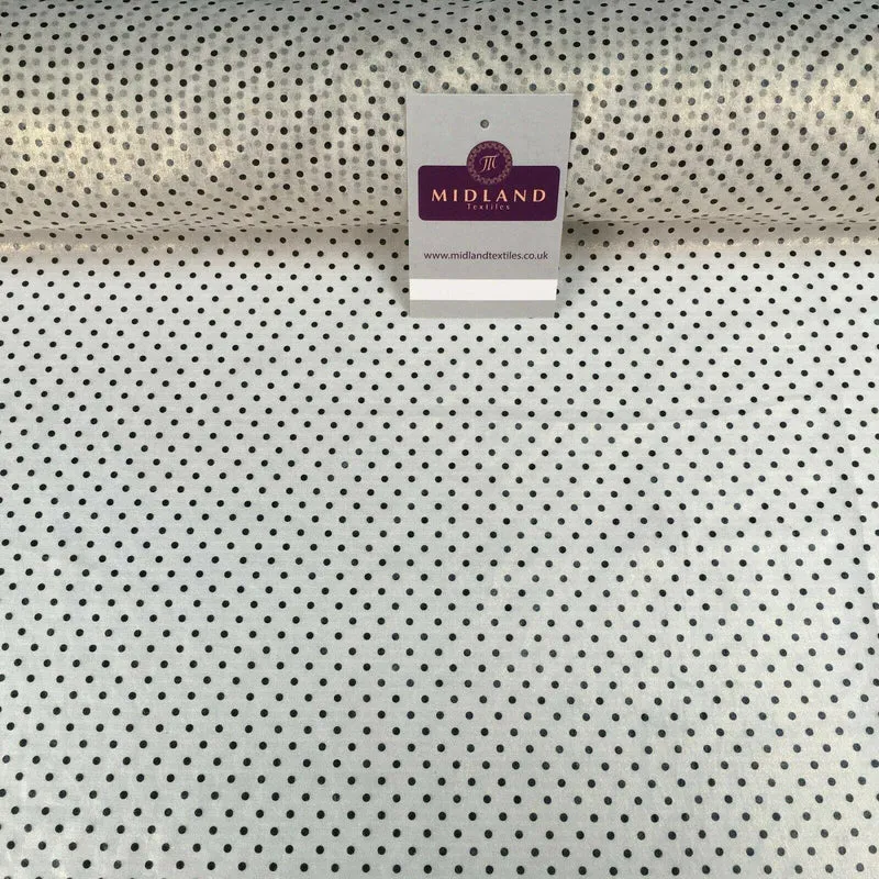 Ivory 2mm Gold Shimmer Foil Polka dot Fabric 150 cm M145-80 Mtex
