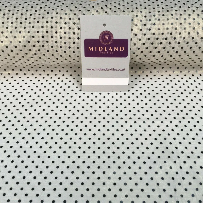 Ivory 2mm Gold Shimmer Foil Polka dot Fabric 150 cm M145-80 Mtex