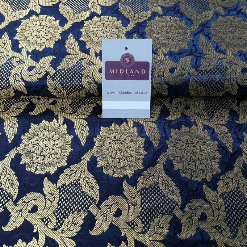 Indian Floral Ornamental Banarsi Brocade waistcoat fabric 100cm Wide MP1119