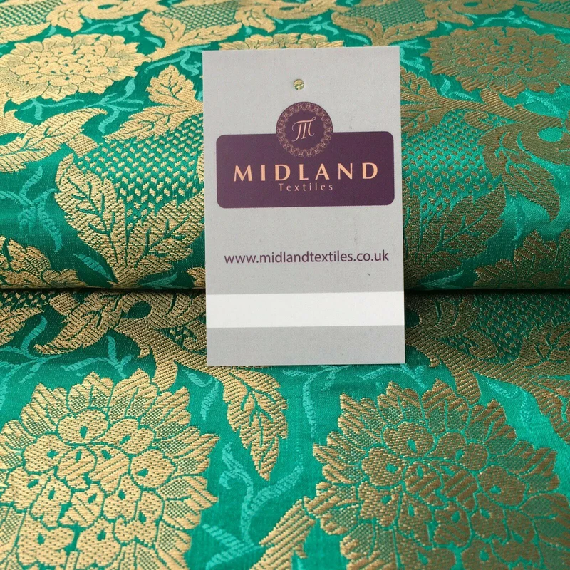 Indian Floral Ornamental Banarsi Brocade waistcoat fabric 100cm Wide MP1119