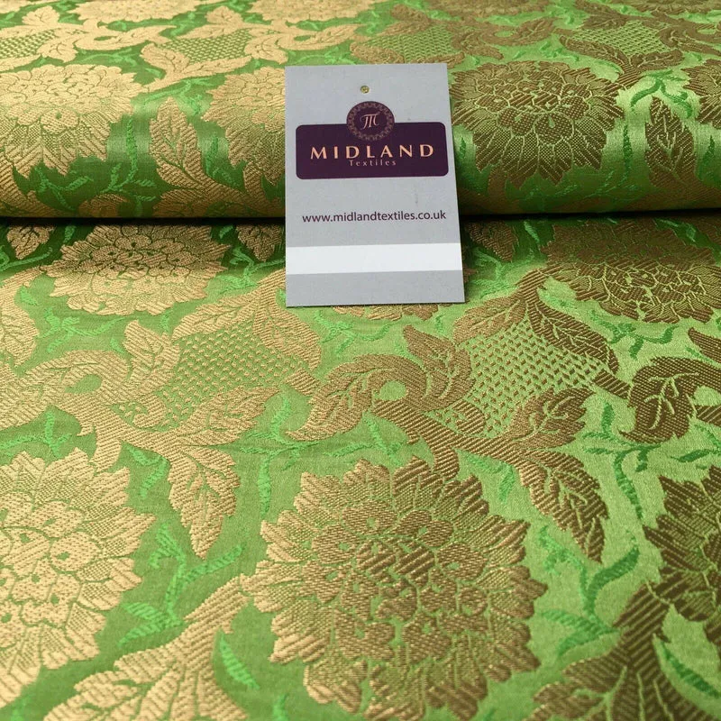 Indian Floral Ornamental Banarsi Brocade waistcoat fabric 100cm Wide MP1119