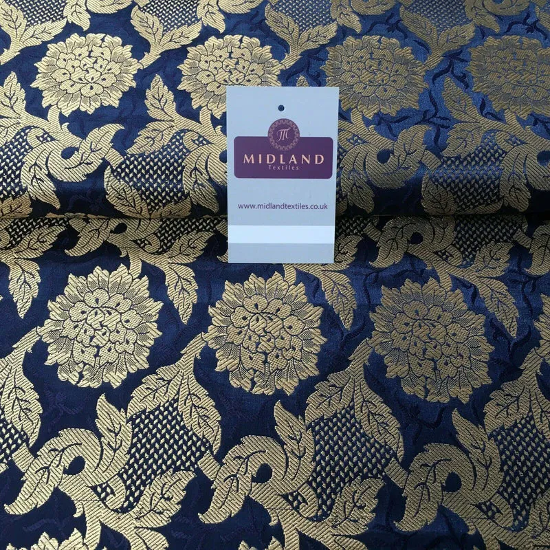 Indian Floral Ornamental Banarsi Brocade waistcoat fabric 100cm Wide MP1119