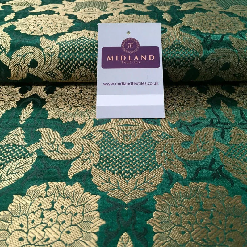 Indian Floral Ornamental Banarsi Brocade waistcoat fabric 100cm Wide MP1119