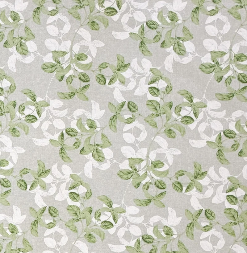 Jacquard Tischdecke aus beschichteter Baumwolle mit Fleckenschutz BLANCHE Basilikum eckig rund oval