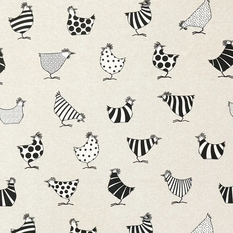 Jacquard Tischdecke aus beschichteter Baumwolle mit Fleckenschutz Rego05 Hühner Henne eckig rund oval