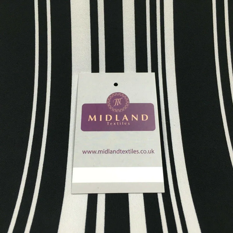 Black and white stripped stretch ity spandex Fabric 147 cm M1200-1 Mtex