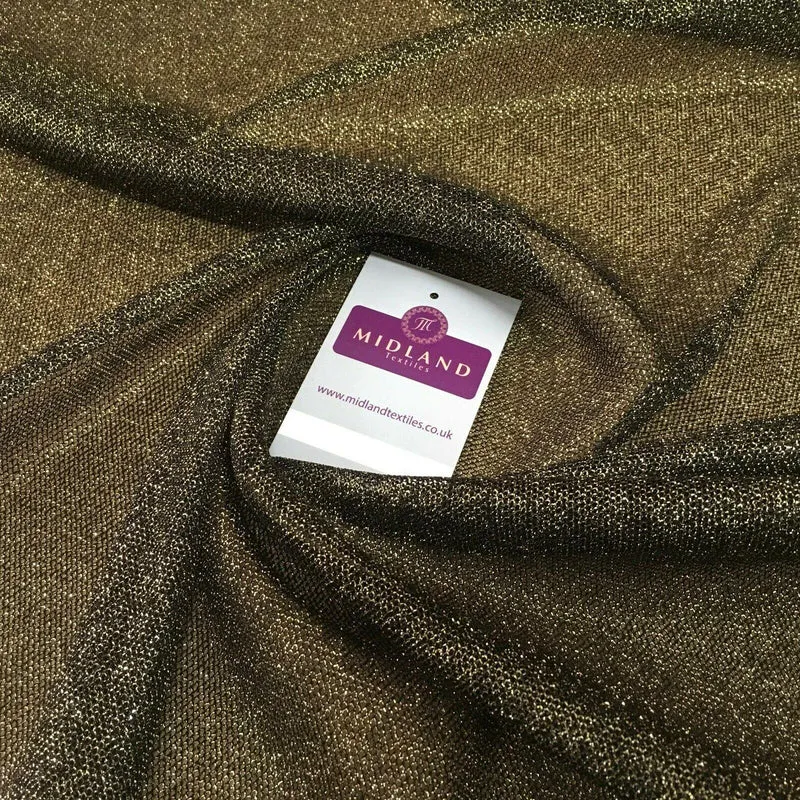 Black Gold Soft light Weight Mesh Dress Fabric 110cm Wide M1168 Mtex