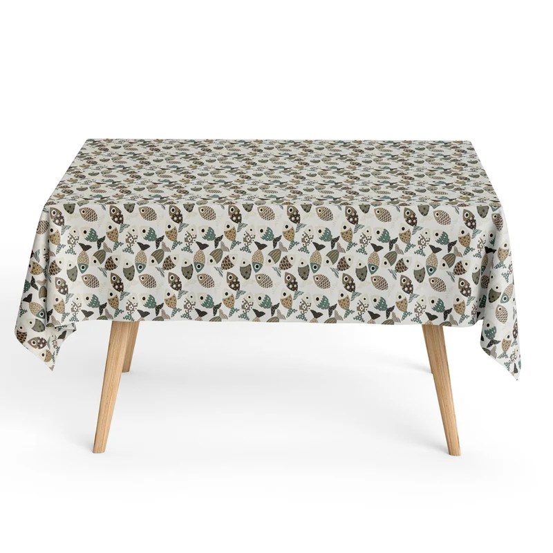 Jacquard Tischdecke aus beschichteter Baumwolle mit Fleckenschutz PESCADO Fische maritim eckig rund oval