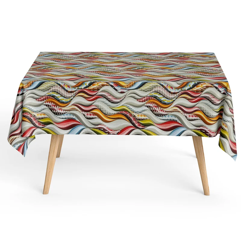 Jacquard Tischdecke aus beschichteter Baumwolle mit Fleckenschutz COLOR LOVE eckig rund oval