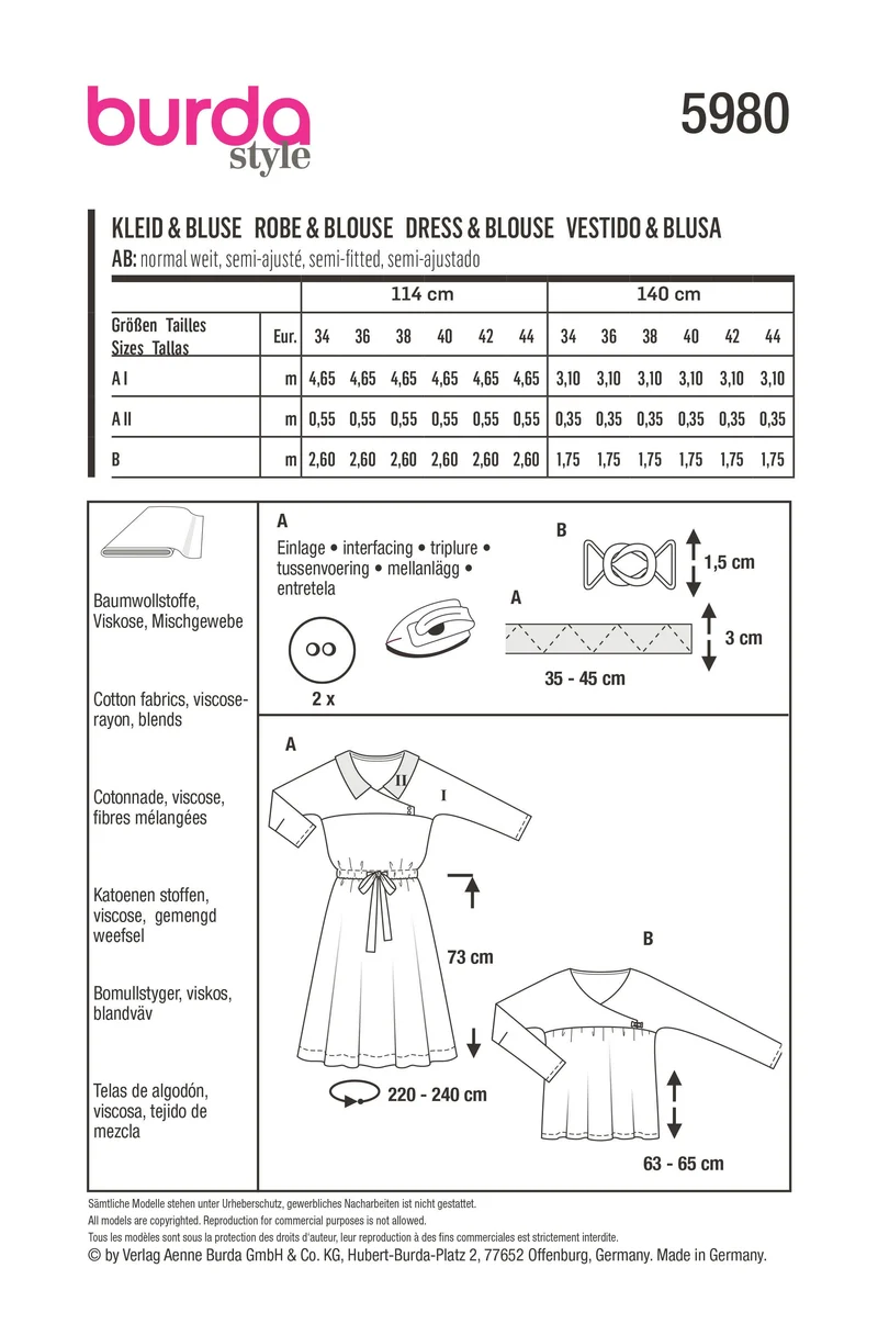 5980 Kleid & Bluse