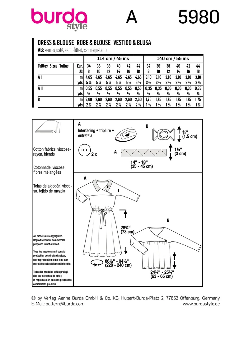 5980 Kleid & Bluse