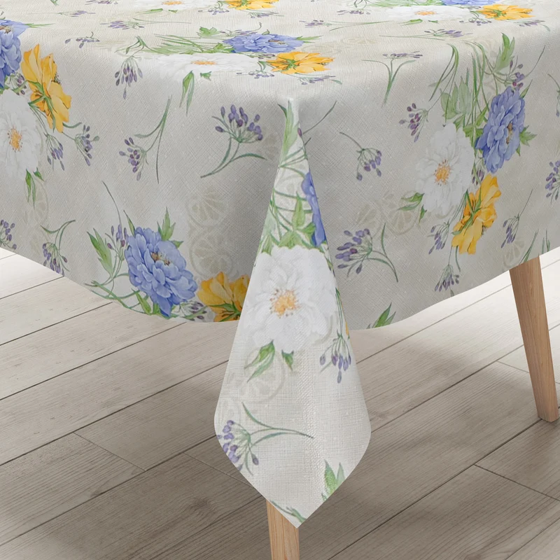 Wachstuch Tischdecke C144491 Hortensien Blumen Sommer Gartentischdecke eckig rund oval