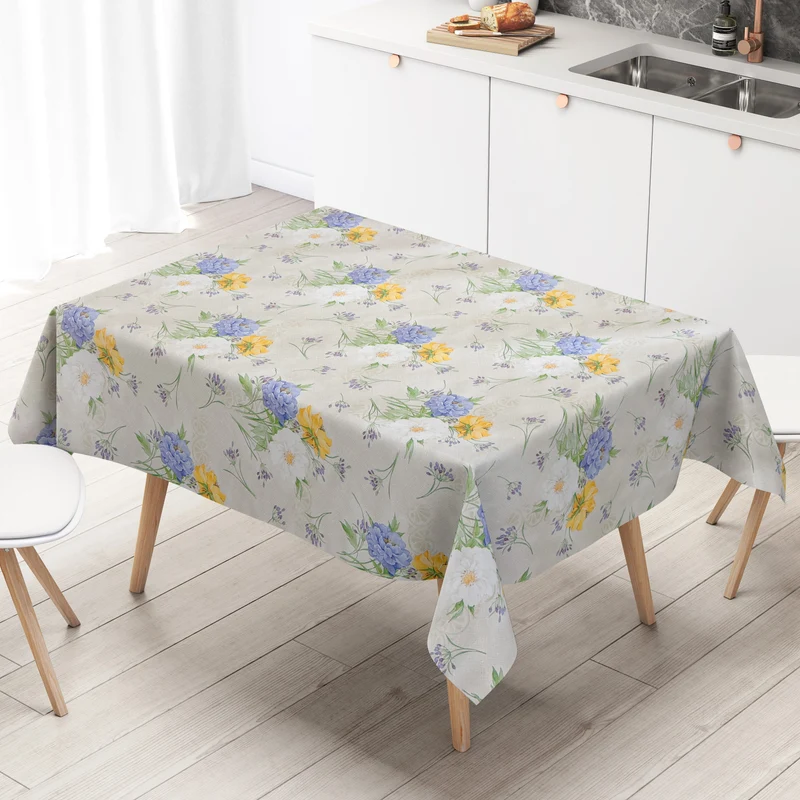 Wachstuch Tischdecke C144491 Hortensien Blumen Sommer Gartentischdecke eckig rund oval