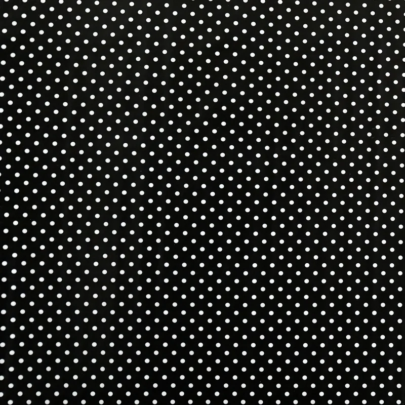 Wachstuch Tischdecke K150041 weiße Punkte auf schwarz retro Dotties eckig rund oval