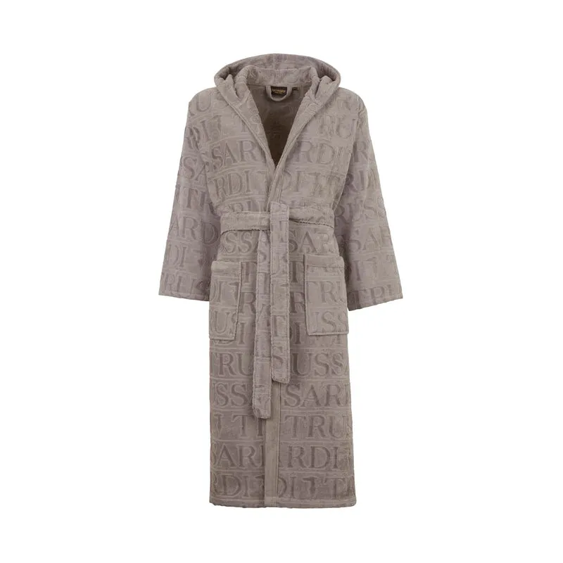 Accappatoio con Cappuccio in Spugna Overlogo Trussardi Moderno
