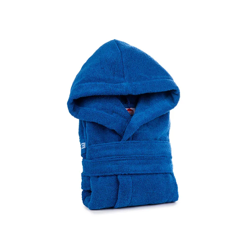 Accappatoio con Cappuccio logo Moderno in Cotone 380 gr/mq