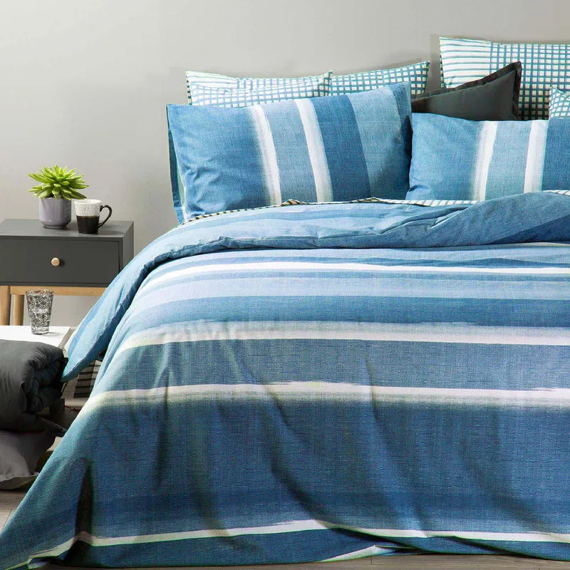 Copripiumino con federe Matrimoniale denim Moderno in Cotone 255X200