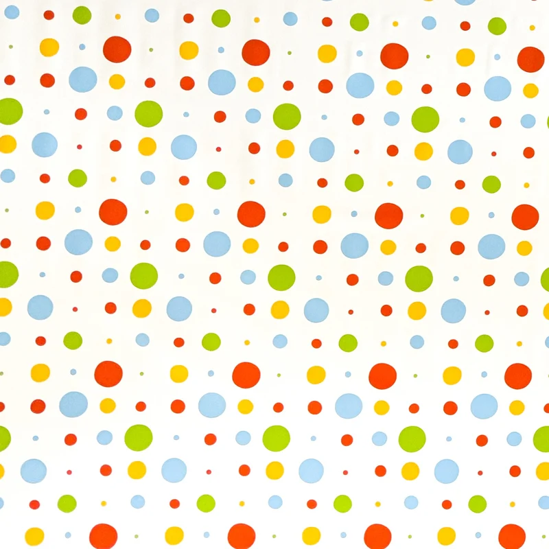 Wachstuch Tischdecke KE45410 bunte Punkte auf weiß Party eckig rund oval