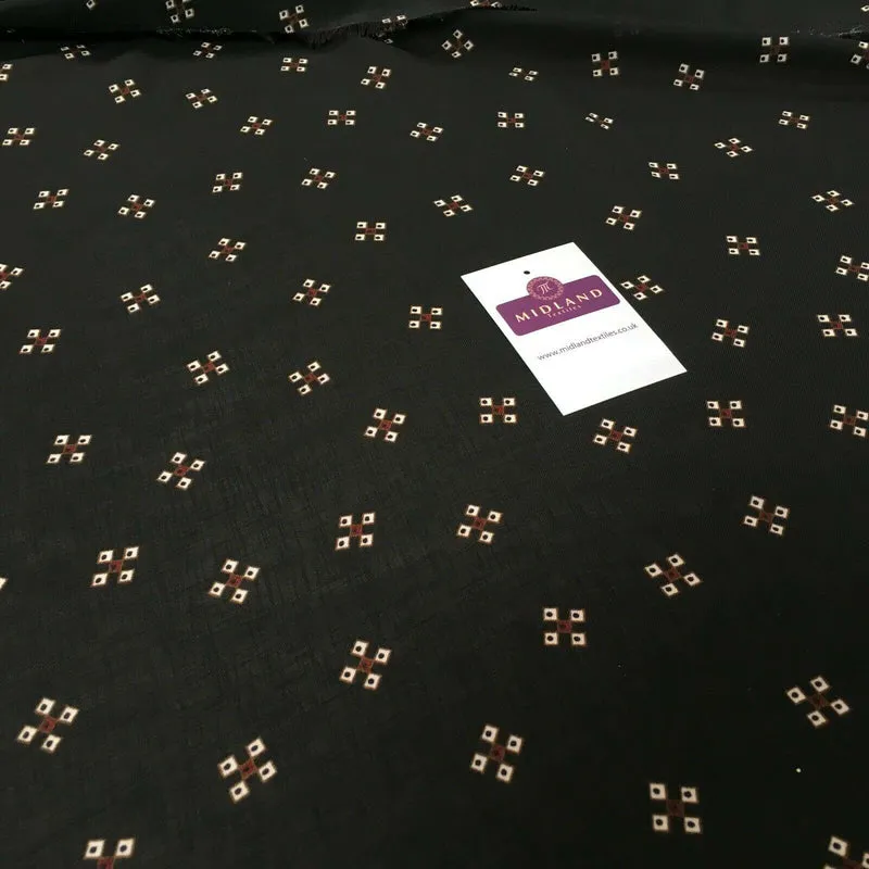 Black Georgette crepe Linen effect dress Fabric 150cm wide MK1095-25 Mtex