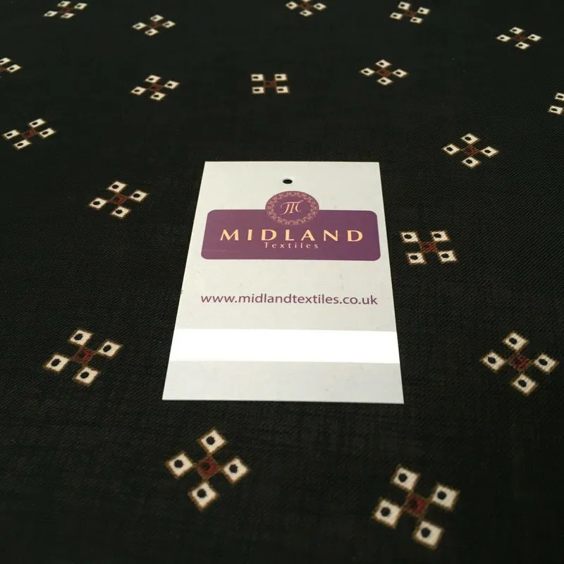 Black Georgette crepe Linen effect dress Fabric 150cm wide MK1095-25 Mtex