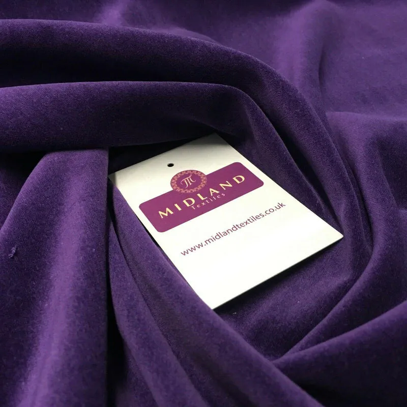 Plain Cotton Velvet ideal for evening & Bridal Fabric 110cm Wide MS1050 Mtex