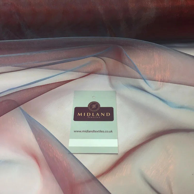 Two Toned Organza Voile Dressmaking Dance Craft Fabric 150cm Wide MK1085