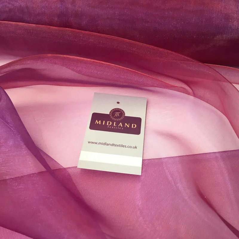 Two Toned Organza Voile Dressmaking Dance Craft Fabric 150cm Wide MK1085