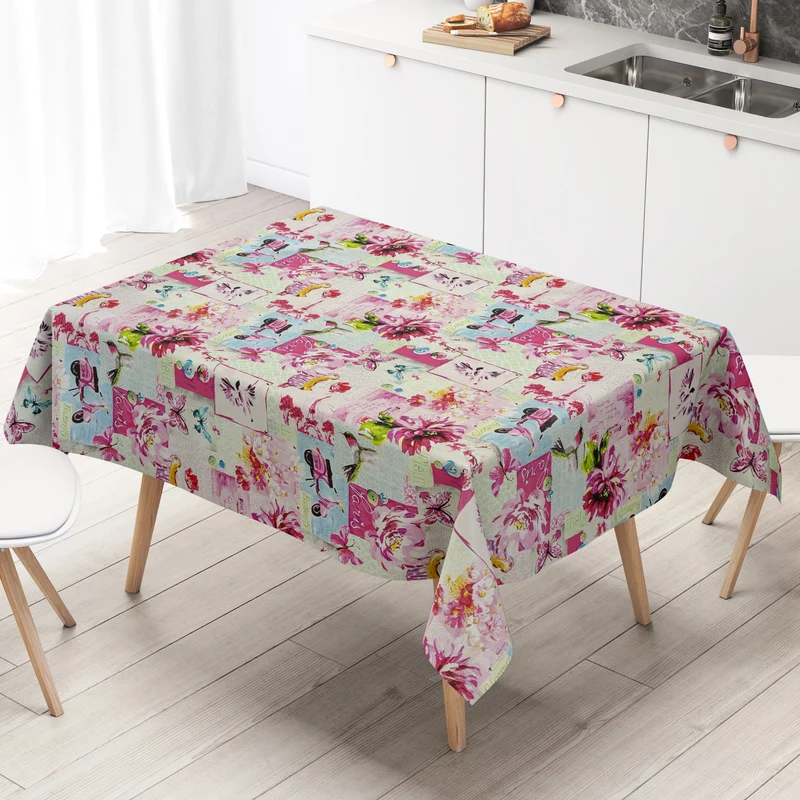 Wachstuch Tischdecke M19999 Paris Roller Eiffelturm Blumen eckig rund oval