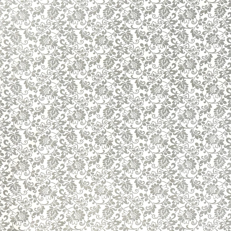 Wachstuch Tischdecke M19172 weiß Ornamente Silber Barock eckig rund oval