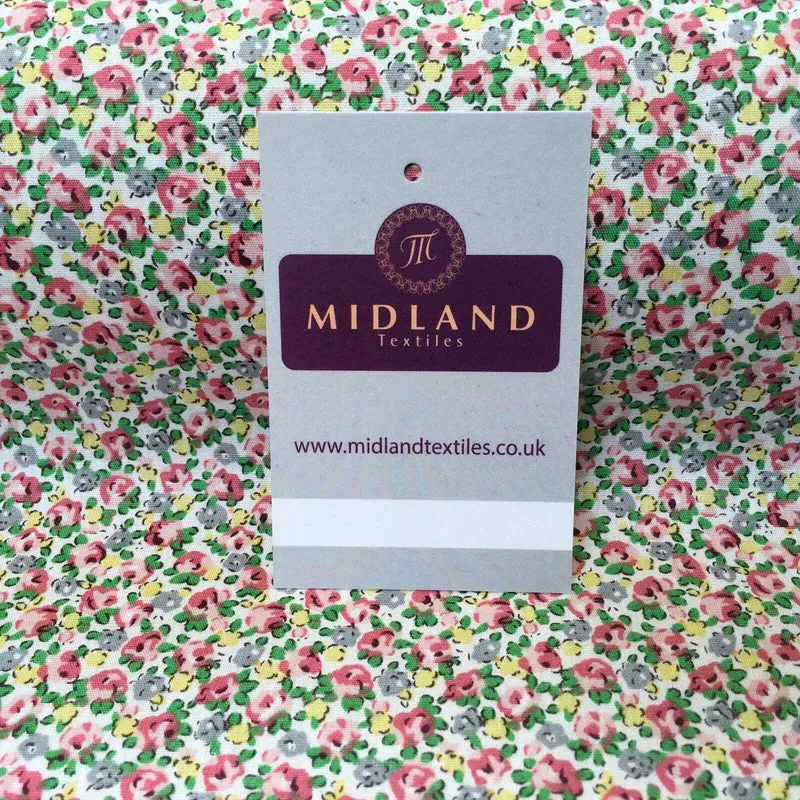 Small ditsy printed 100% Cotton Floral dress fabric 150cm MA1080 Mtex