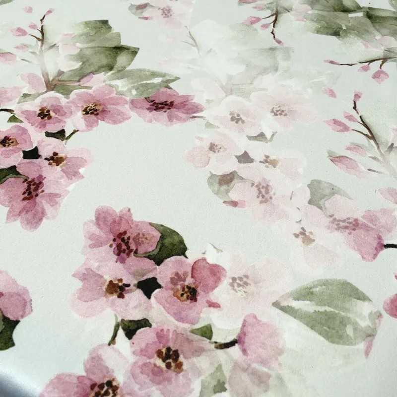 Rose Pink Matt Floral peach skin Silky Satin Printed Fabric 150 Cm MQ1081-5