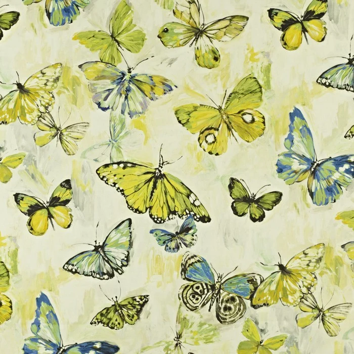 Polsterstoff Butterfly - grün