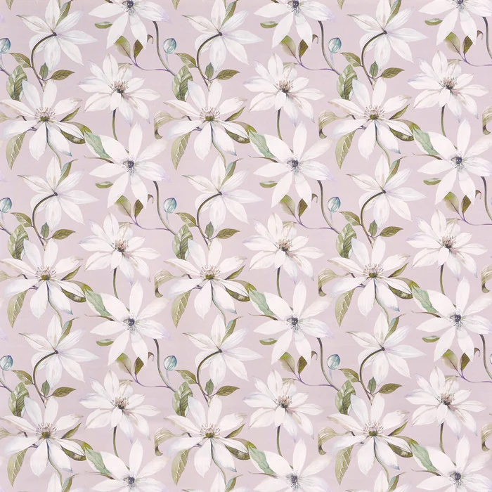 Baumwollstoff Blume - rosé