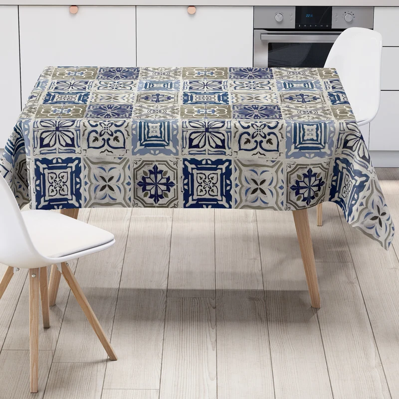 Wachstuch Tischdecke M19359 Mosaik Fliesen Portugal eckig rund oval