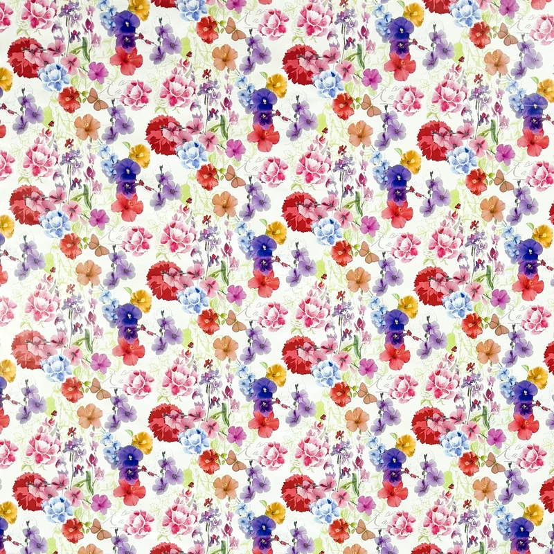 Wachstuch Tischdecke M19318 bunte Blumenwiese Blüten Sommer eckig rund oval