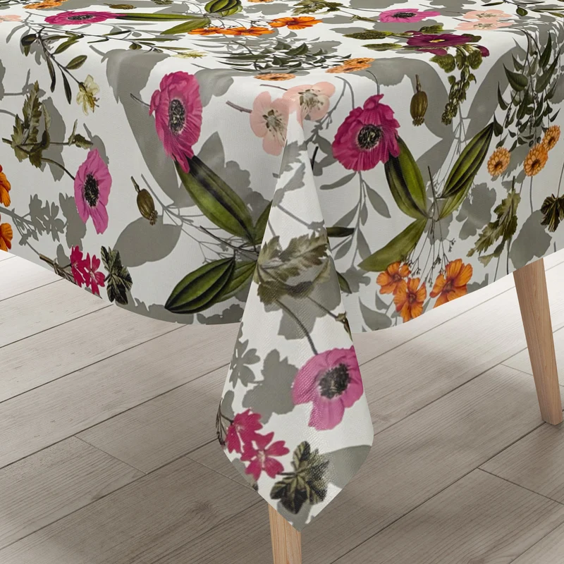 Wachstuch Tischdecke M19263 Blumenwiese Blüten Sommer eckig rund oval
