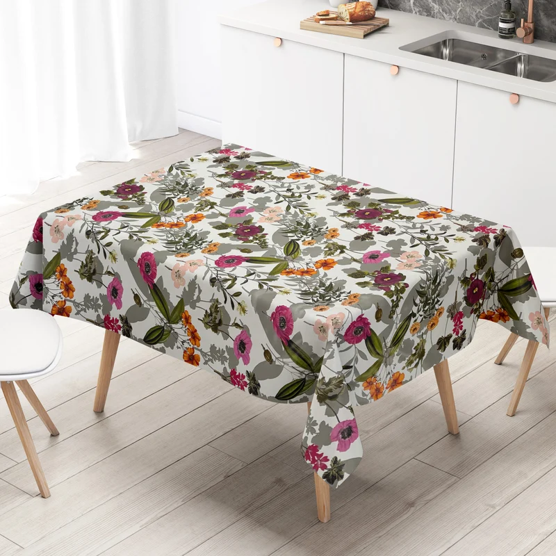 Wachstuch Tischdecke M19263 Blumenwiese Blüten Sommer eckig rund oval