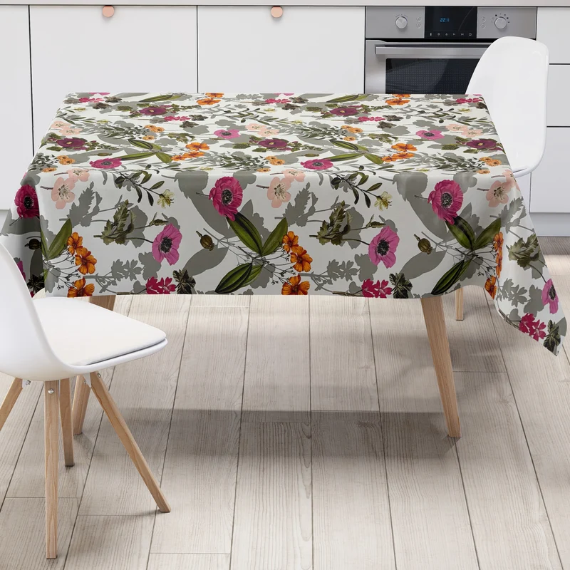 Wachstuch Tischdecke M19263 Blumenwiese Blüten Sommer eckig rund oval