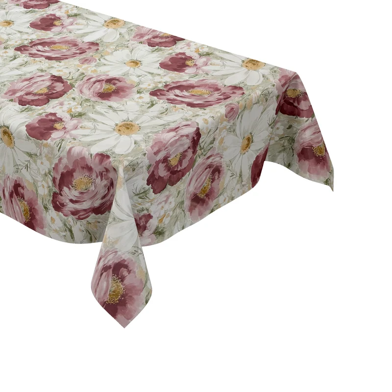 Wachstuch Tischdecke M19160 Mohnblumen Margeriten eckig rund oval