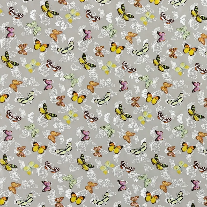 Wachstuch Tischdecke C146071 grau Schmetterlinge Butterfly eckig rund oval