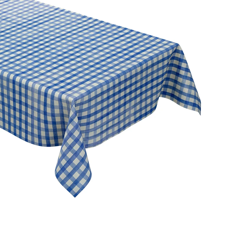 Wachstuch Tischdecke E102 blau kariert Karo Graham eckig rund oval Meterware