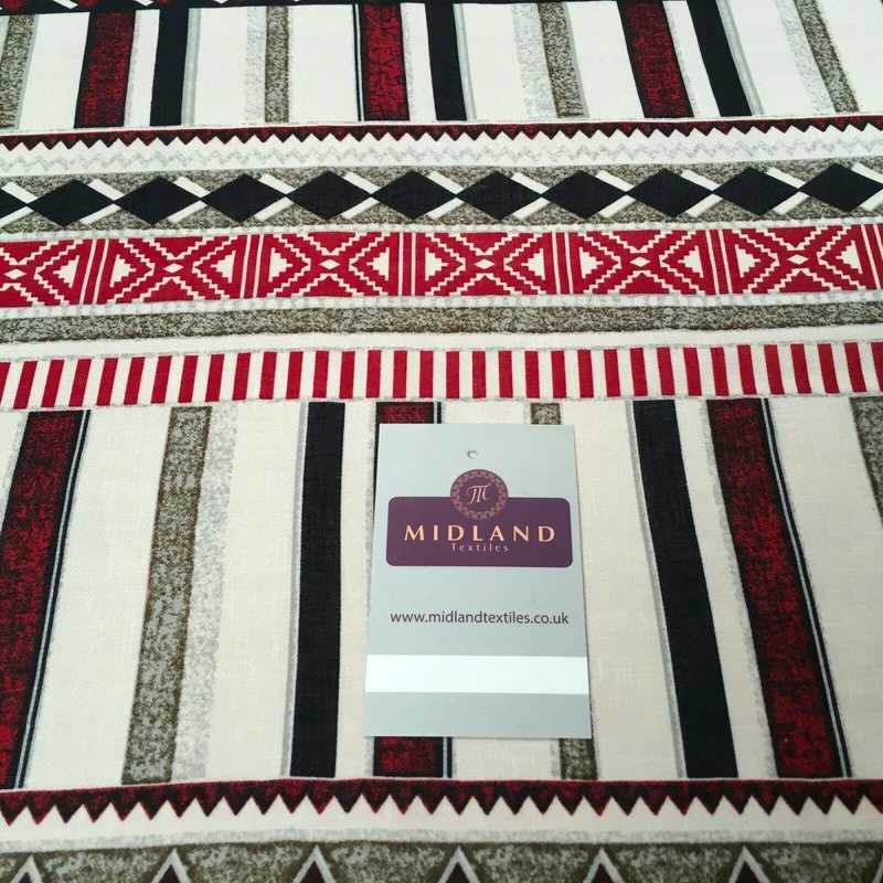 Cream & Navy Georgette crepe Linen effect dress Fabric 150cm wide MK1095-29