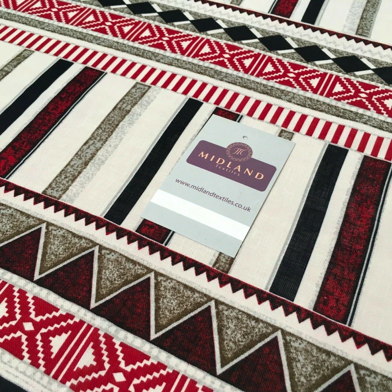 Cream & Navy Georgette crepe Linen effect dress Fabric 150cm wide MK1095-29
