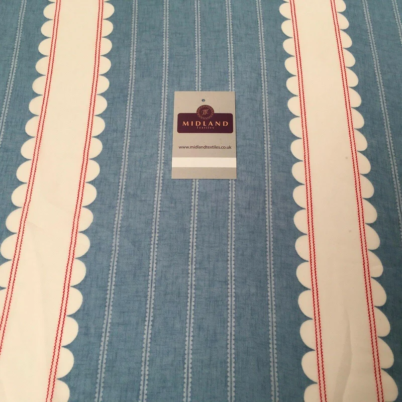 Blue and White Georgette crepe Linen effect dress Fabric 150cm wide MK1095-21